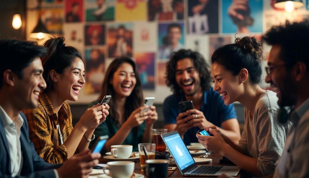 傳媒和社交媒體為人們提供娛樂